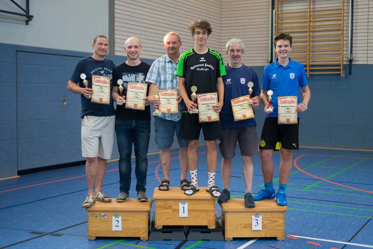 Sieger des Herrendoppel C - Flechtinger Schlosspokalturnier 2019 - Platzierungen - Badminton Flechtingen